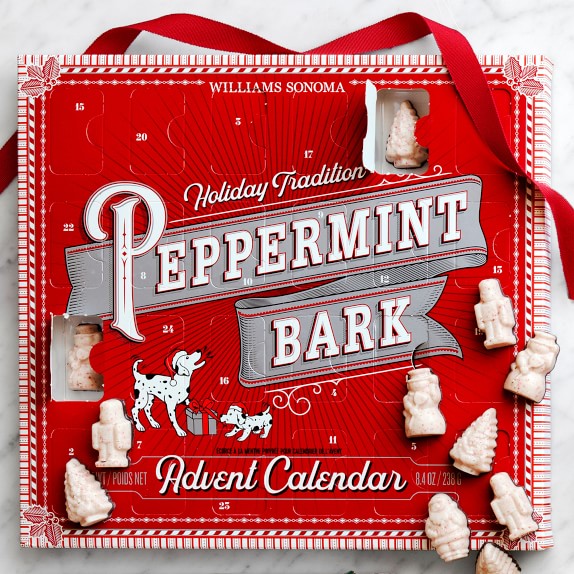 Coolest advent calendars | Williams Sonoma peppermint bark