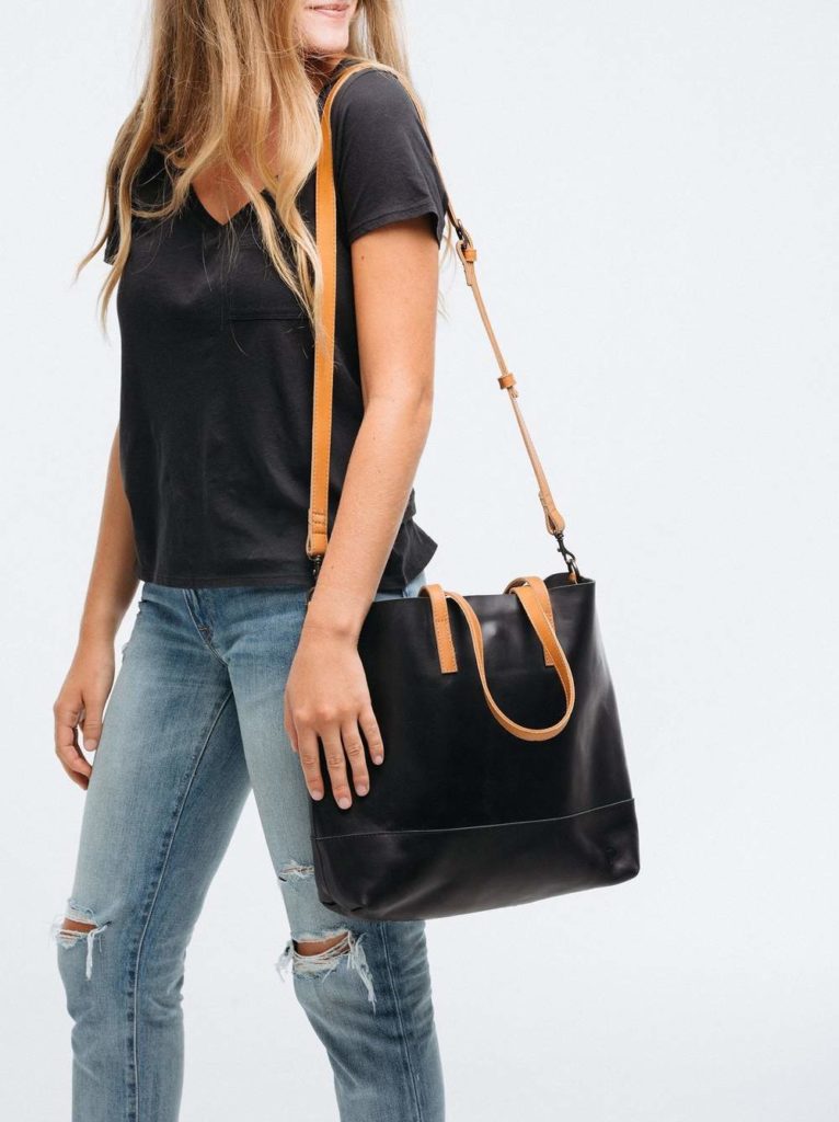 Abera Crossbody leather tote from ABLE now on sale