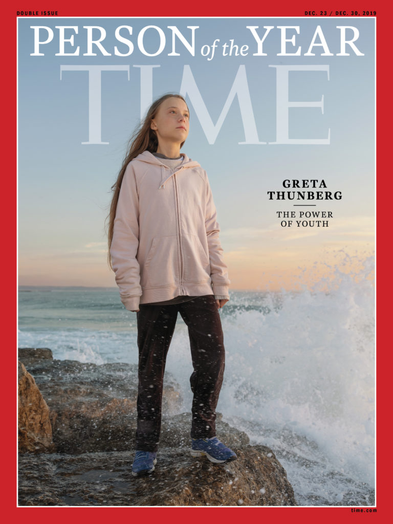 Greta Thunberg: Time's Person of the Year, and one of ours, too. Photo: Evgenia Arbugaea for Time