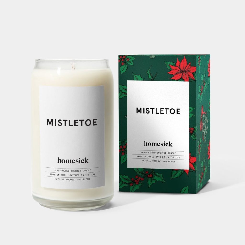 Couple gifts: Mistletoe candle from Homesick candles