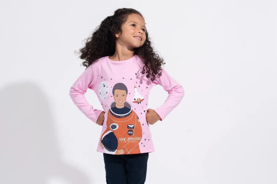 A collection of shirts for girls that bring herstory to life.