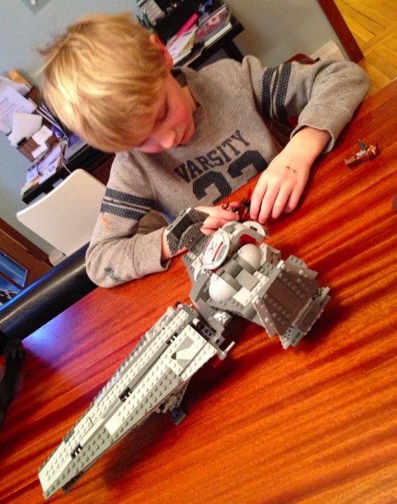 Deschooling Tips: Dante playing with LEGO