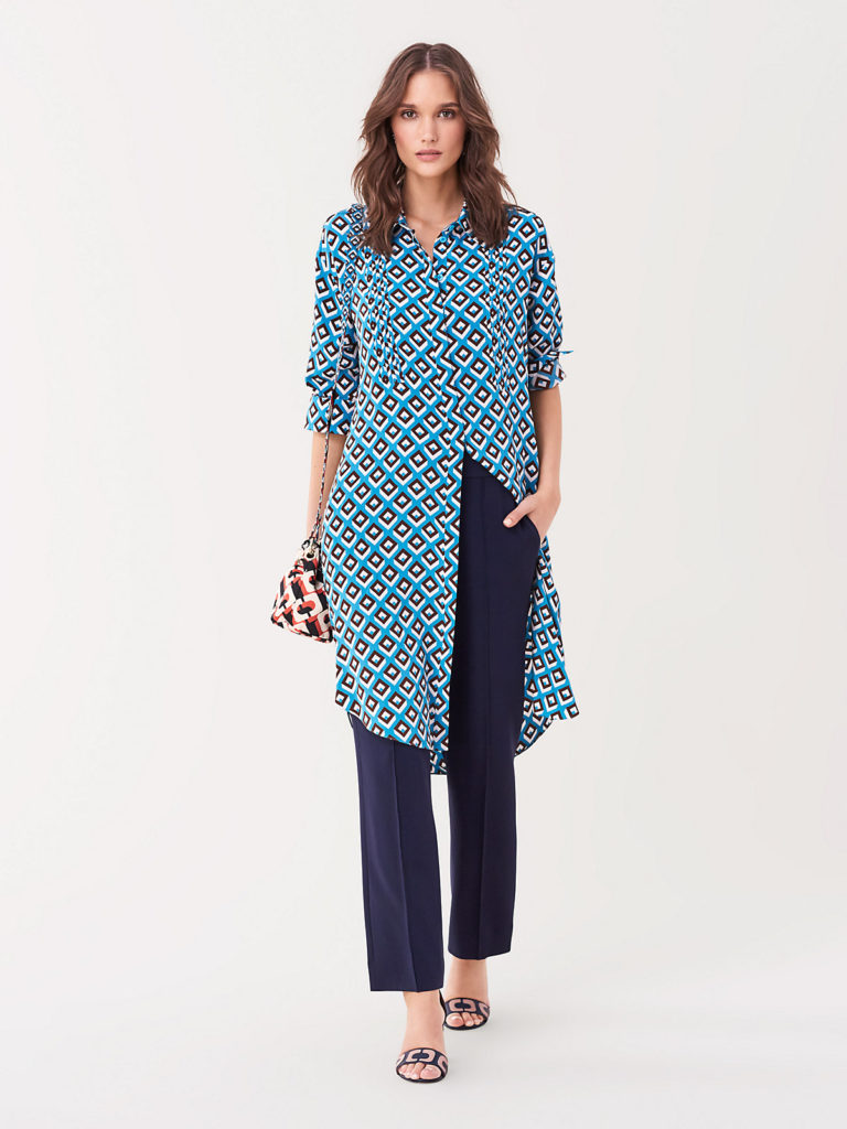 You get so much wear out of the DVF shirt dresses! Belt over leggings, wear as a dress alone, or layer like a duster