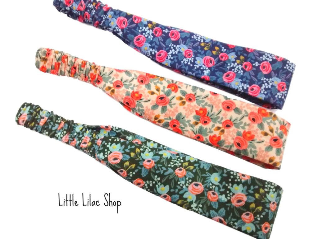 Handmade Rifle paper fabric floral headbands: Easter gifts for kids supporting small businesses on Etsy