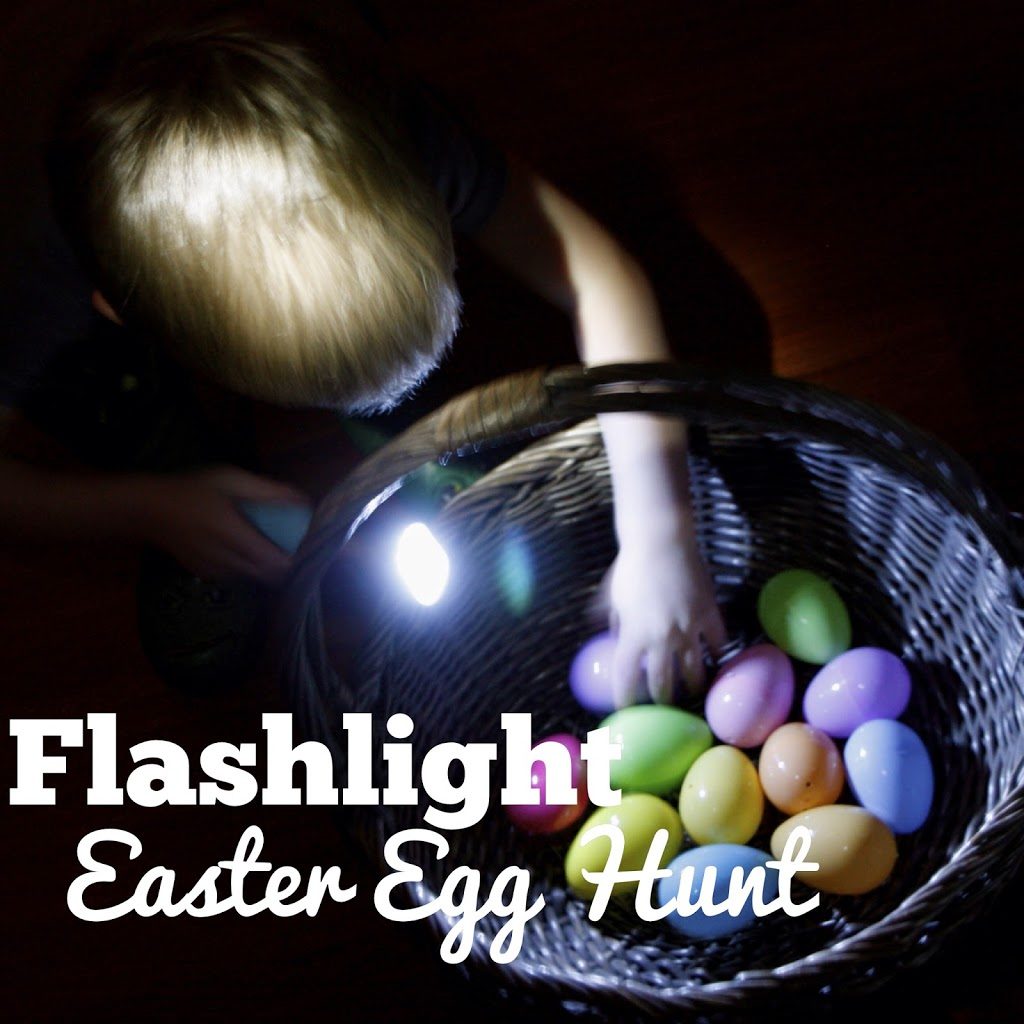 Make Easter special for kids with a flashlight Easter egg hunt as shown on We Have Aars