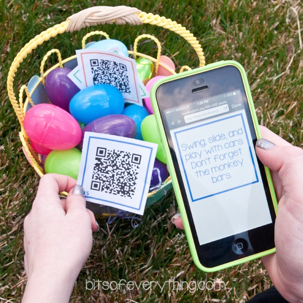Make Easter special for kids with a QR code egg hunt from Bits of Everything
