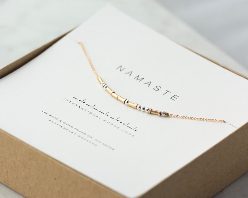 Meaningful Mother's Day gifts for mom or grandma: a bracelet spelling out a message in morse code| Mother's Day Gift Guide