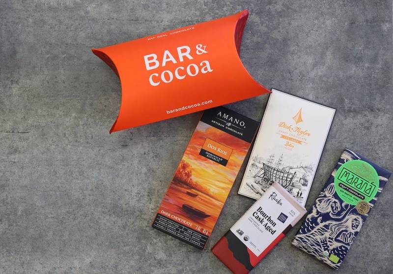 Subscription gifts for moms: Bar & Cocoa gourmet chocolate for the chocoholic with discerning taste.