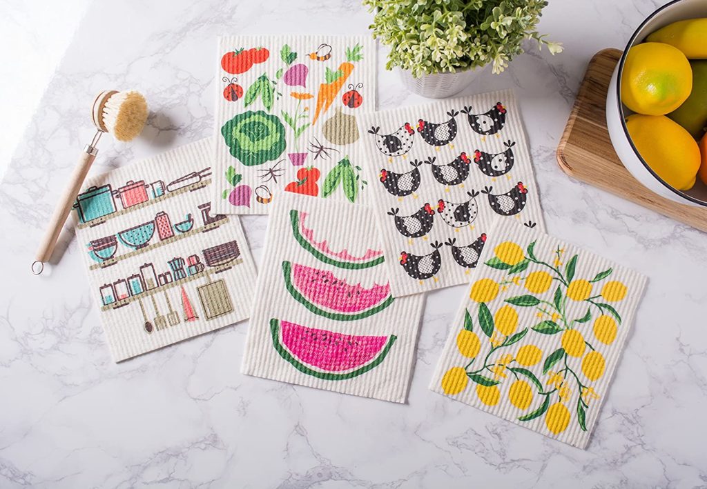 Eco-friendly paper towel alternatives: These Swedish dish cloths are a favorite, in so many cute patterns