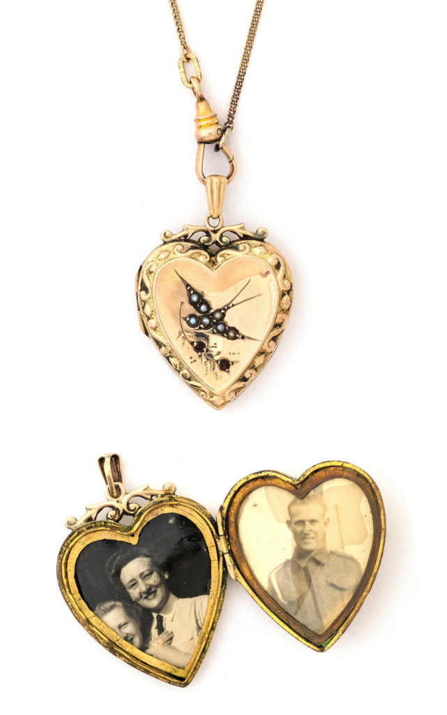 Meaningful Mother's Day gifts for mom or grandma: A one-of-a-kind vintage locket with photos of you or the grandkids | Mother's Day Gift Guide