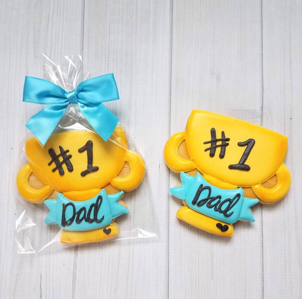 Cool Father's Day gifts under $20: #1 dad trophy cookies at Sweet by Nature