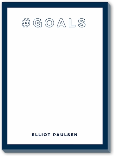 Cool Father's Day gifts under $20:  Hashtag goals personalized notepad