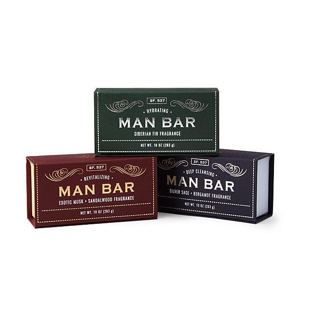 Cool but practical Father's Day gifts: Man Bar soap set