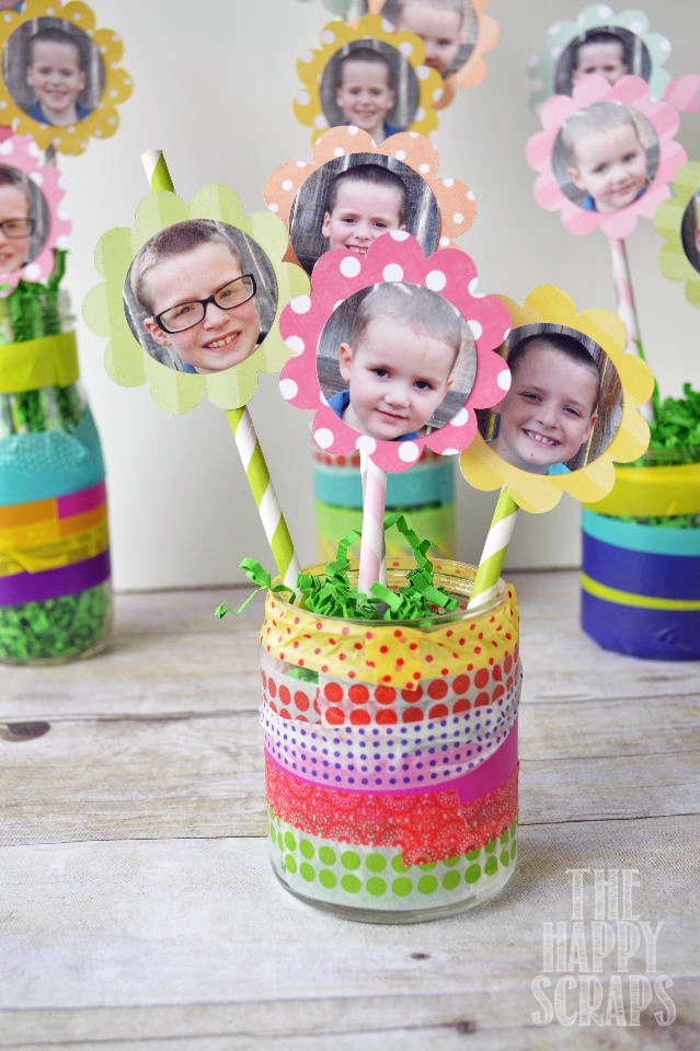 Easy Mother's Day flower pot idea from The Happy Scraps