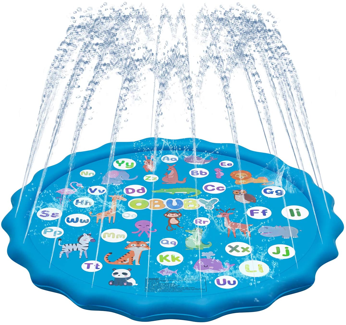 Fun backyard water toys for kids: This alphabet splash mat is a fun way to learn your letters and cool off outside.