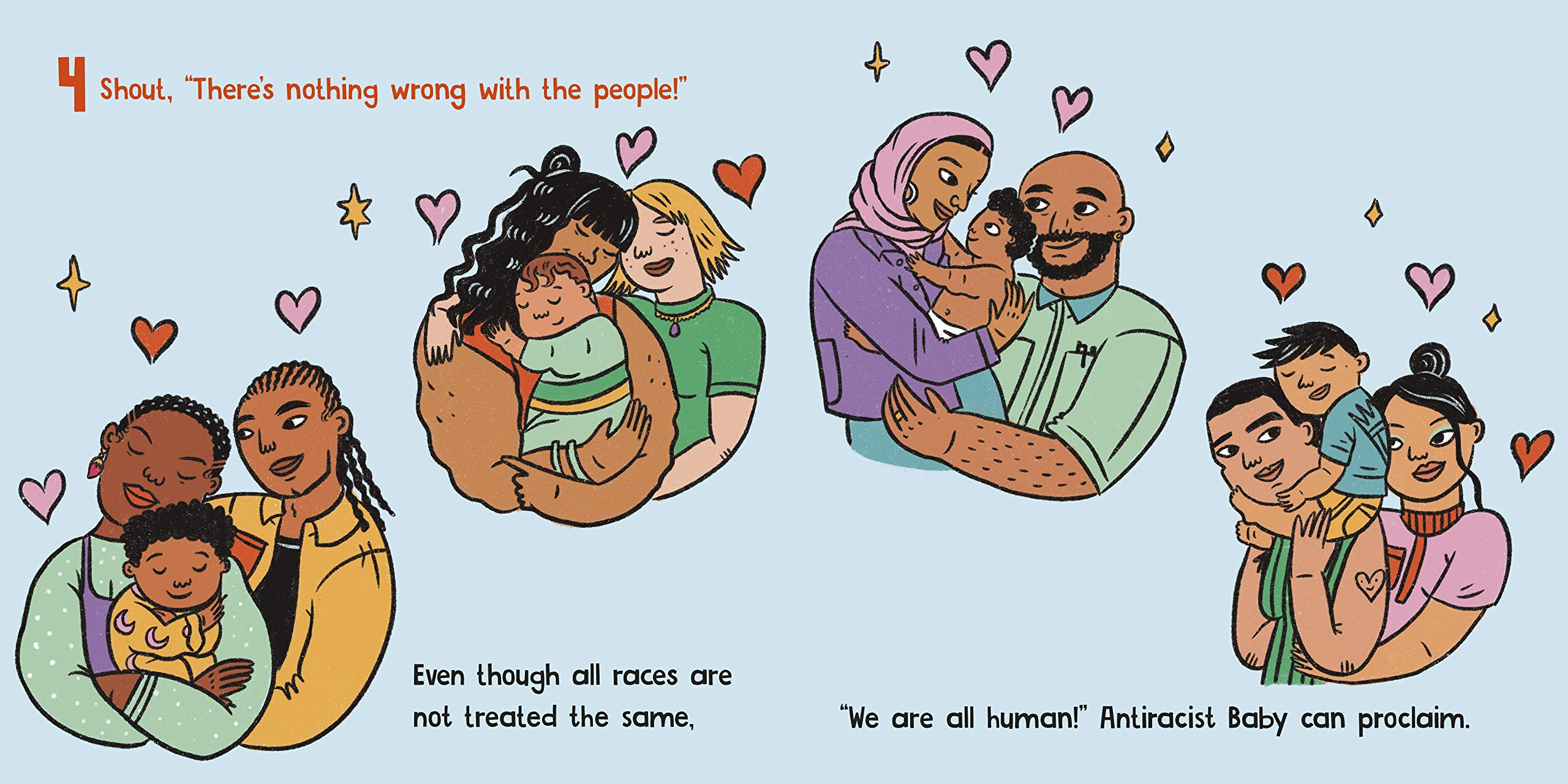 The illustrations are as wonderful as the concept of Antiracist Baby. 
