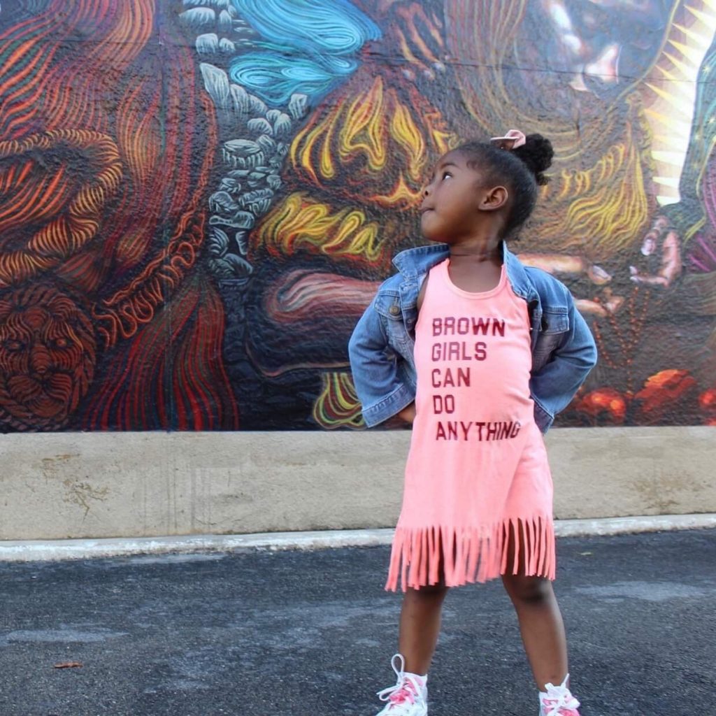 Brown girls can do anything toddler dress: Best baby shower gifts