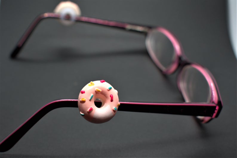 4 fun mask accessories to make wearing a mask a little easier: How charming are these donut mask mate sliders at Whimsical by Mily!