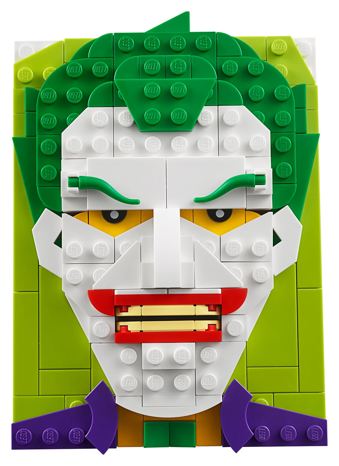 We're obsessed with the eyebrows on this LEGO brick sketch of the Joker. 
