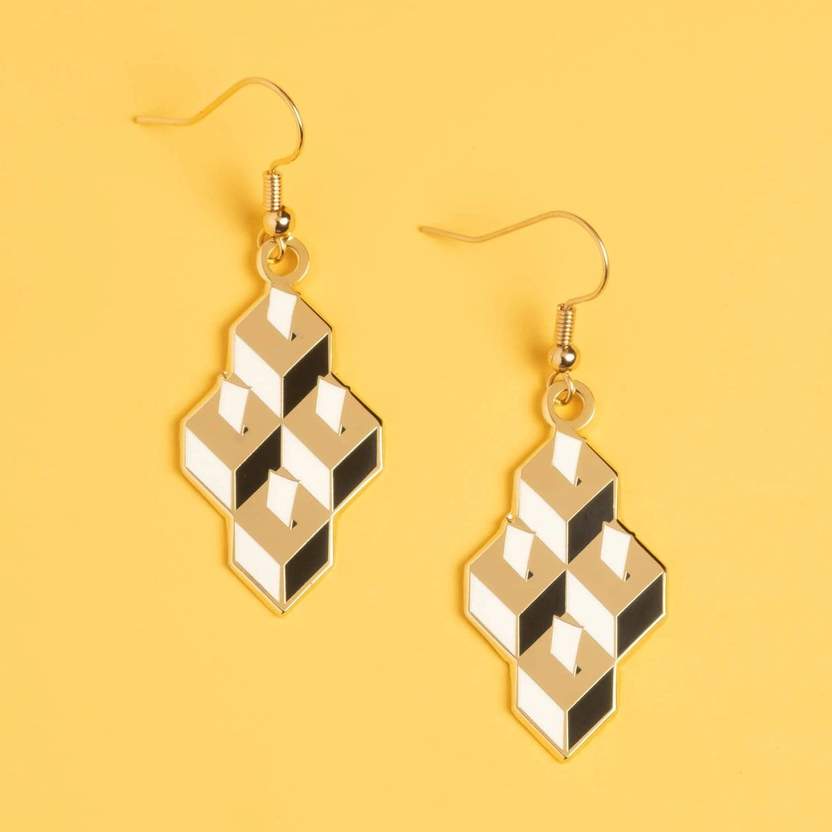 Jewelry supporting voters rights orgs: Ballot Box earrings from Dissent Pins donate 50% to the New Georgia Project