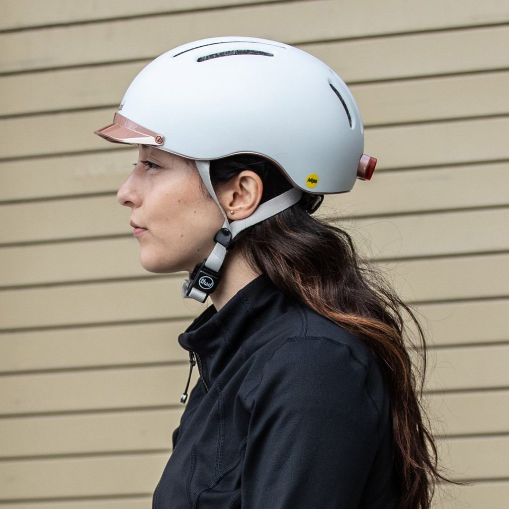Thousand makes safe bike helmets for bigger kids and teens like this Chapter MIPS helmet in Supermoon White
