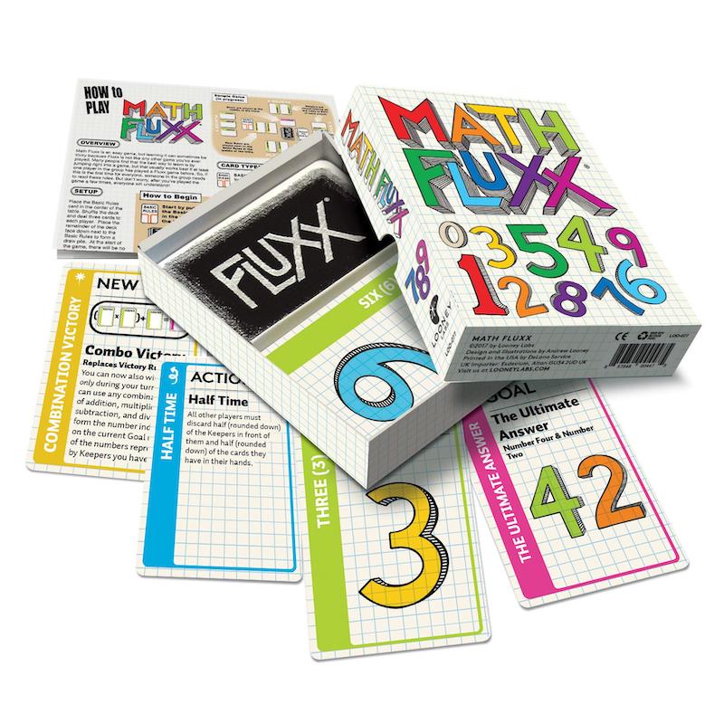 Educational board games: Math Fluxx is a great math board game to play for homeschool 
