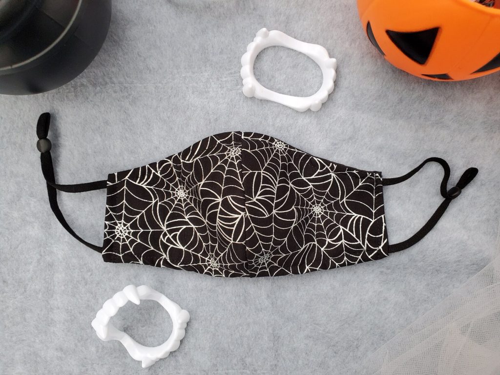 Fun spiderweb Halloween face mask for kids from LaEsme on Etsy