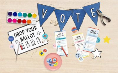 Voting activities for elementary students:  9 fun, meaningful, and non-partisan ideas to get young kids involved.