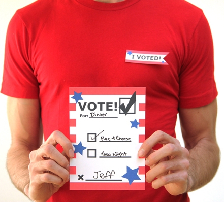 Printable voting ballots for families by Studio DIY