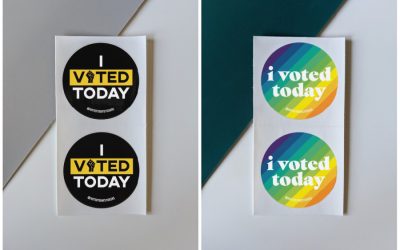 7 wonderful I Voted stickers for those not voting at the polls this year