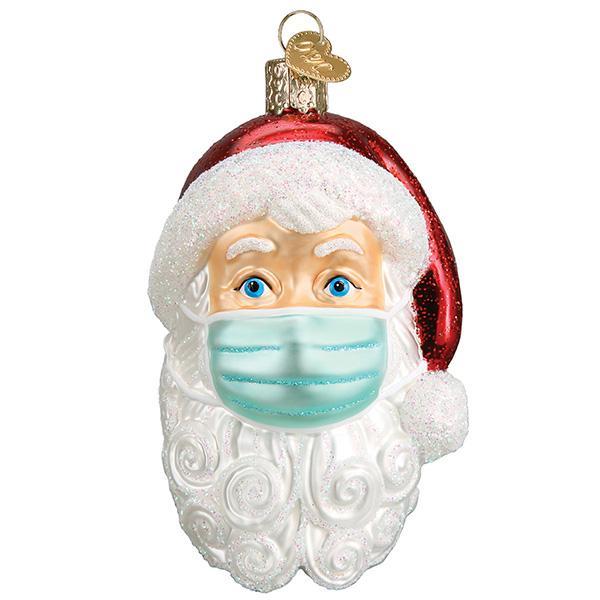 Funny 2020 ornaments: Santa with a face mask!