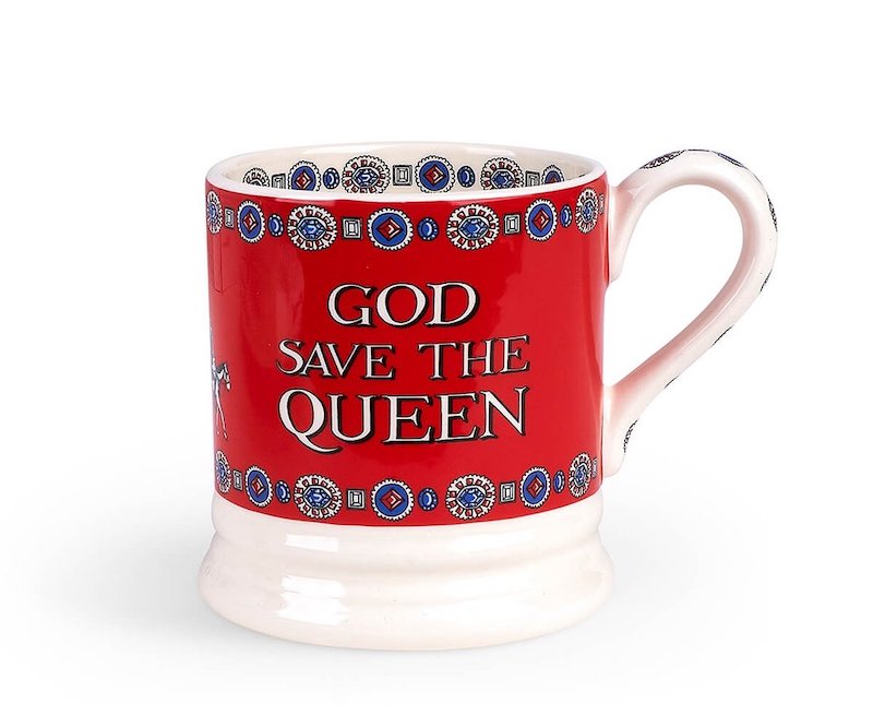 Gifts for The Crown fans: This God Save the Queen mug is just so British.