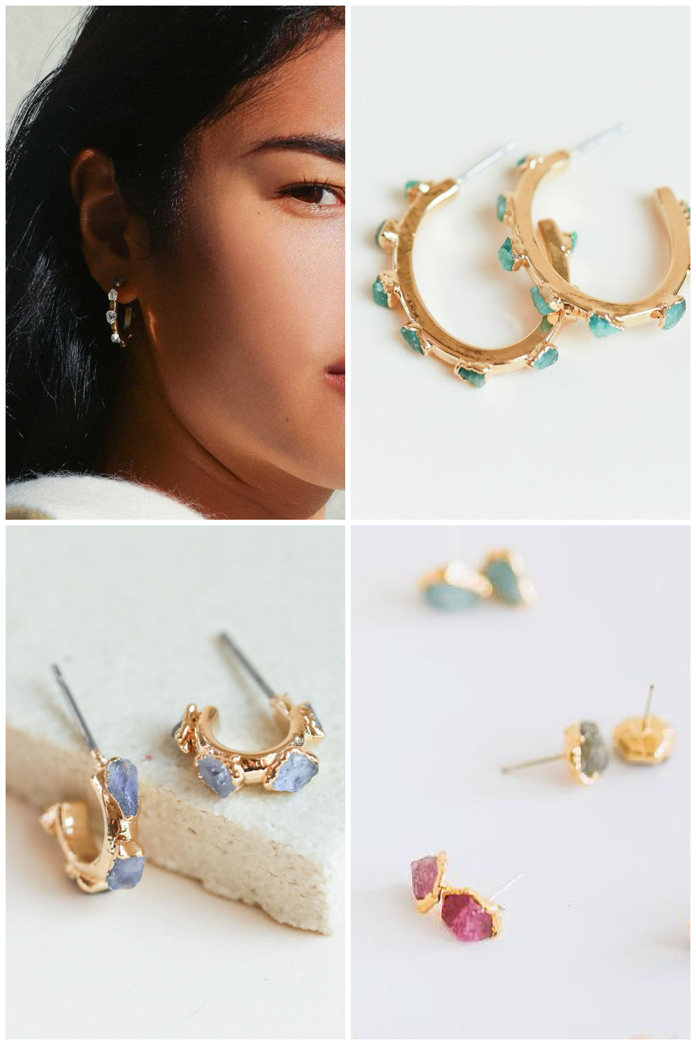 Our top 10 holiday gifts for women in 2020: Raw stone earrings from Dani Barbe | Small Business Holiday Gift Guide