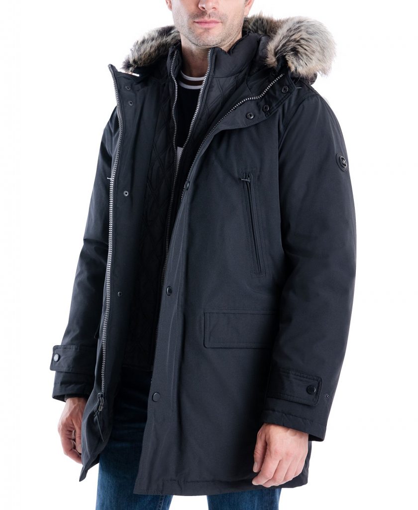 Huge deals on this Michael Kors hooded mens parka