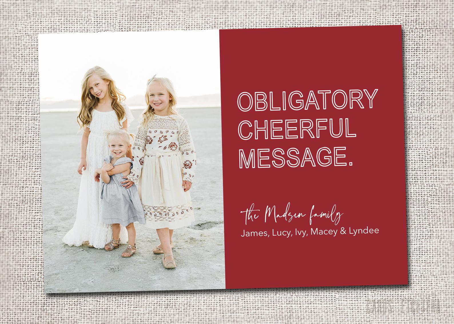 Funny Christmas cards for 2020: Obligatory Christmas photo card | Cards Etcetera