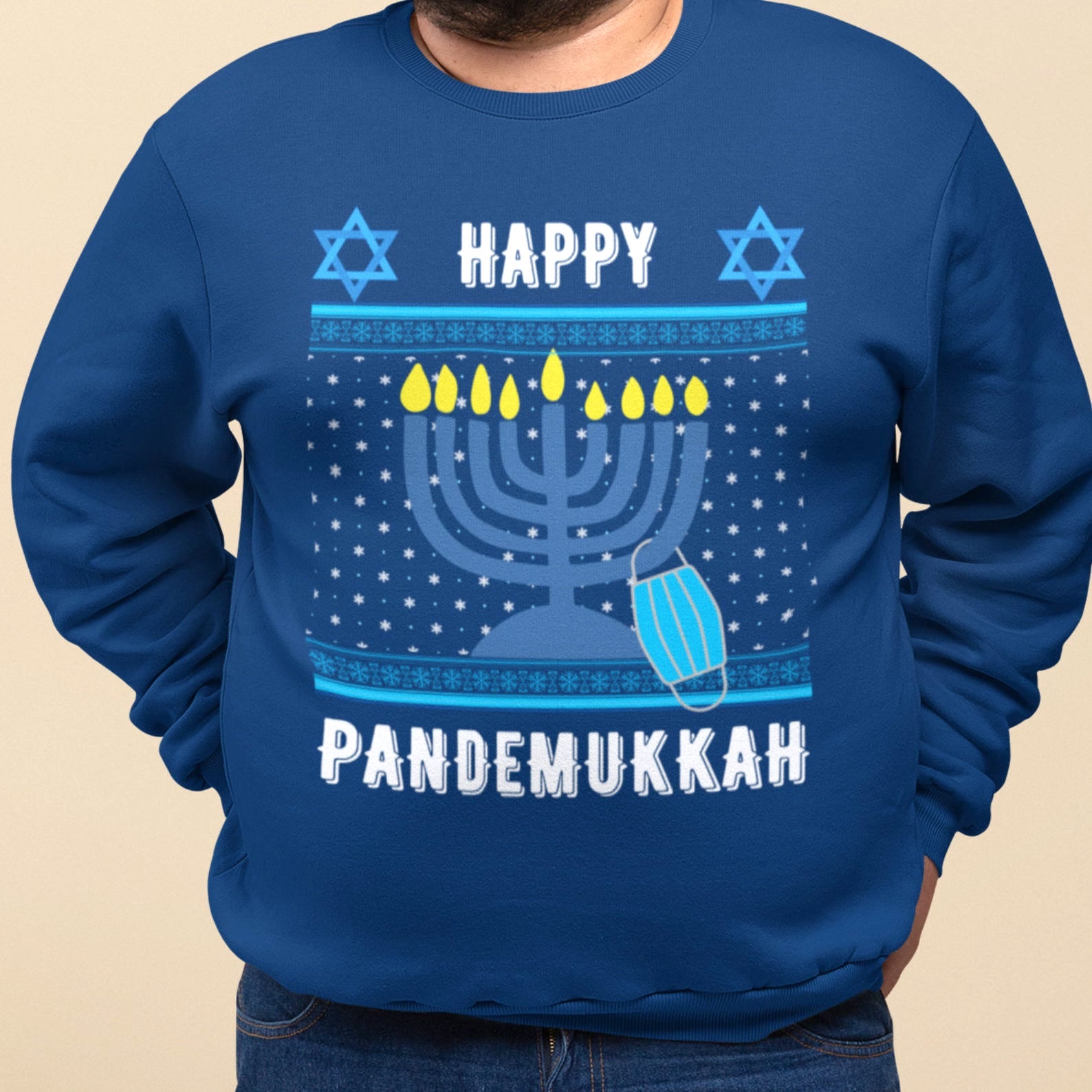 Best Hanukkah gifts from small businesses: Happy Pandemmukah sweatshirt from CornerThree Designs