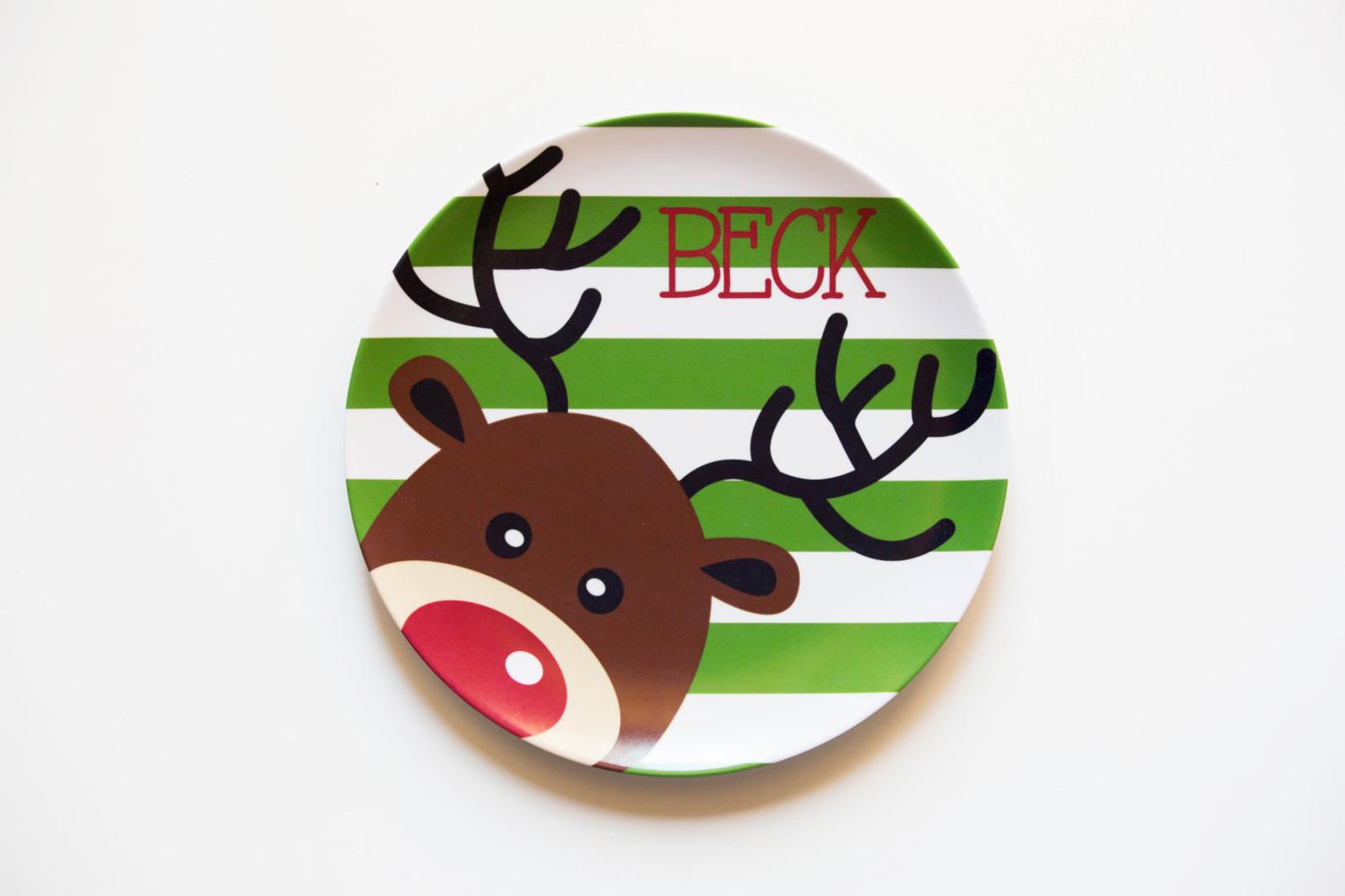 10 best baby and toddler holiday gifts from small businesses: Personalized holiday plate | Small Business Holiday Gift Guide 2020