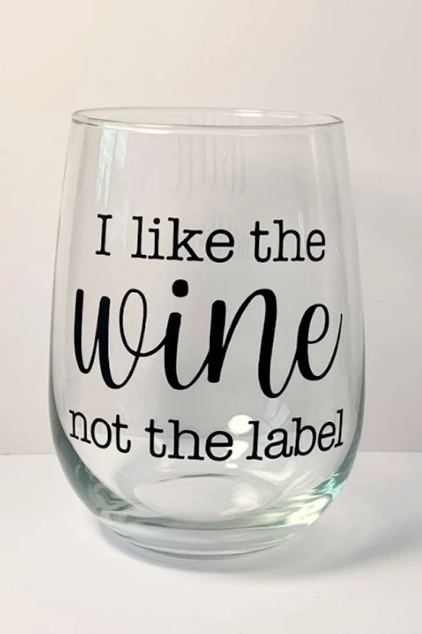 Grab a great Schitt's Creek wine glass for a gift like this one from Just for Kicks