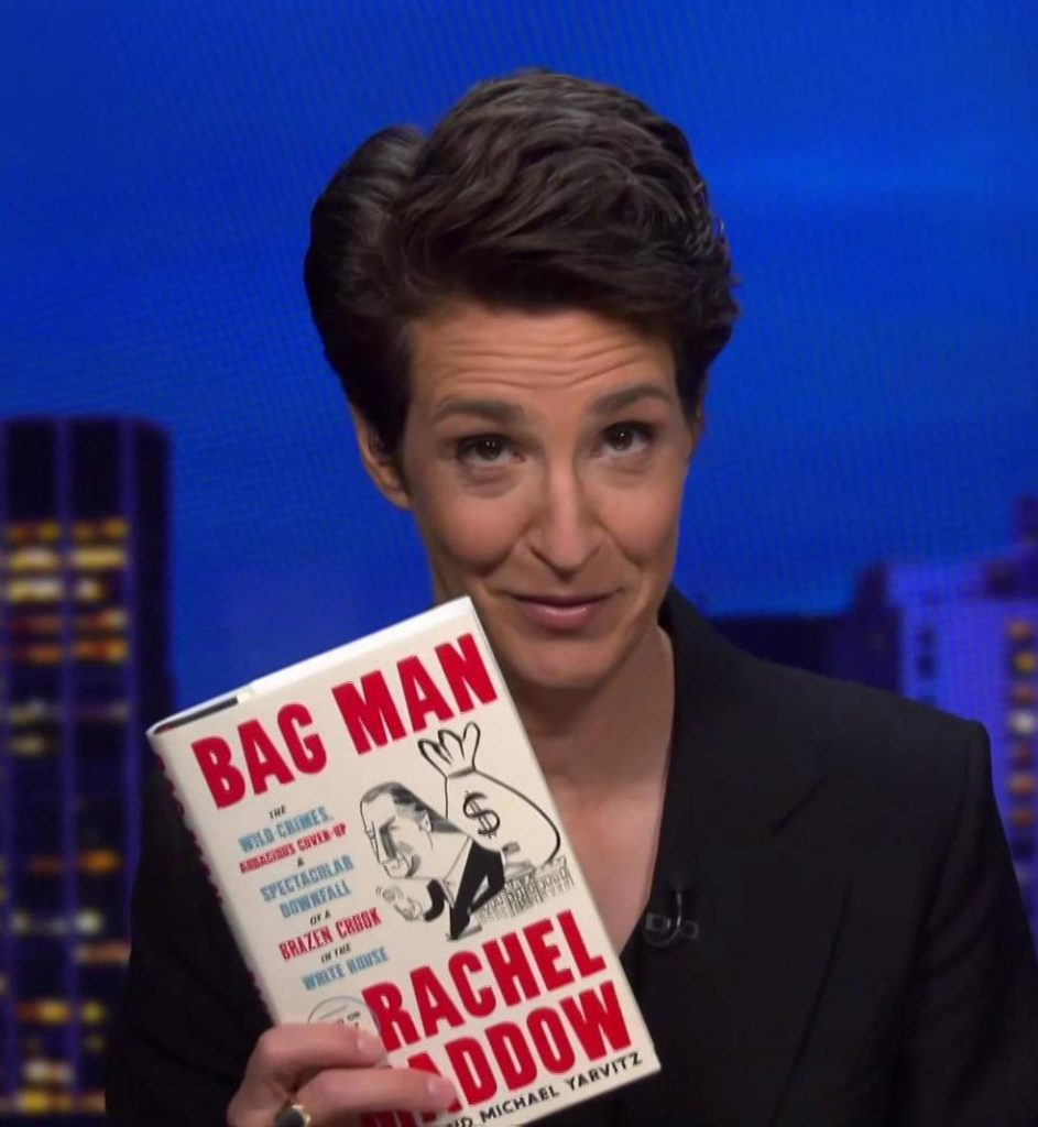 Political gifts for women: Bag Man, the new book from Rachel Maddow based on her podcast