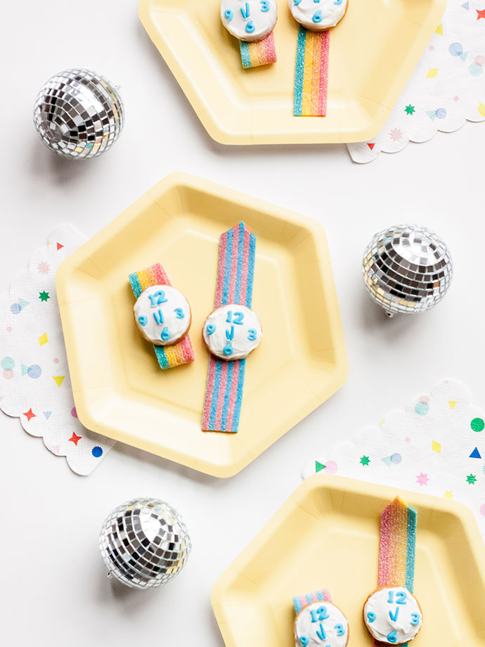 New Year's Eve candy watch craft for kids from Handmade Charlotte
