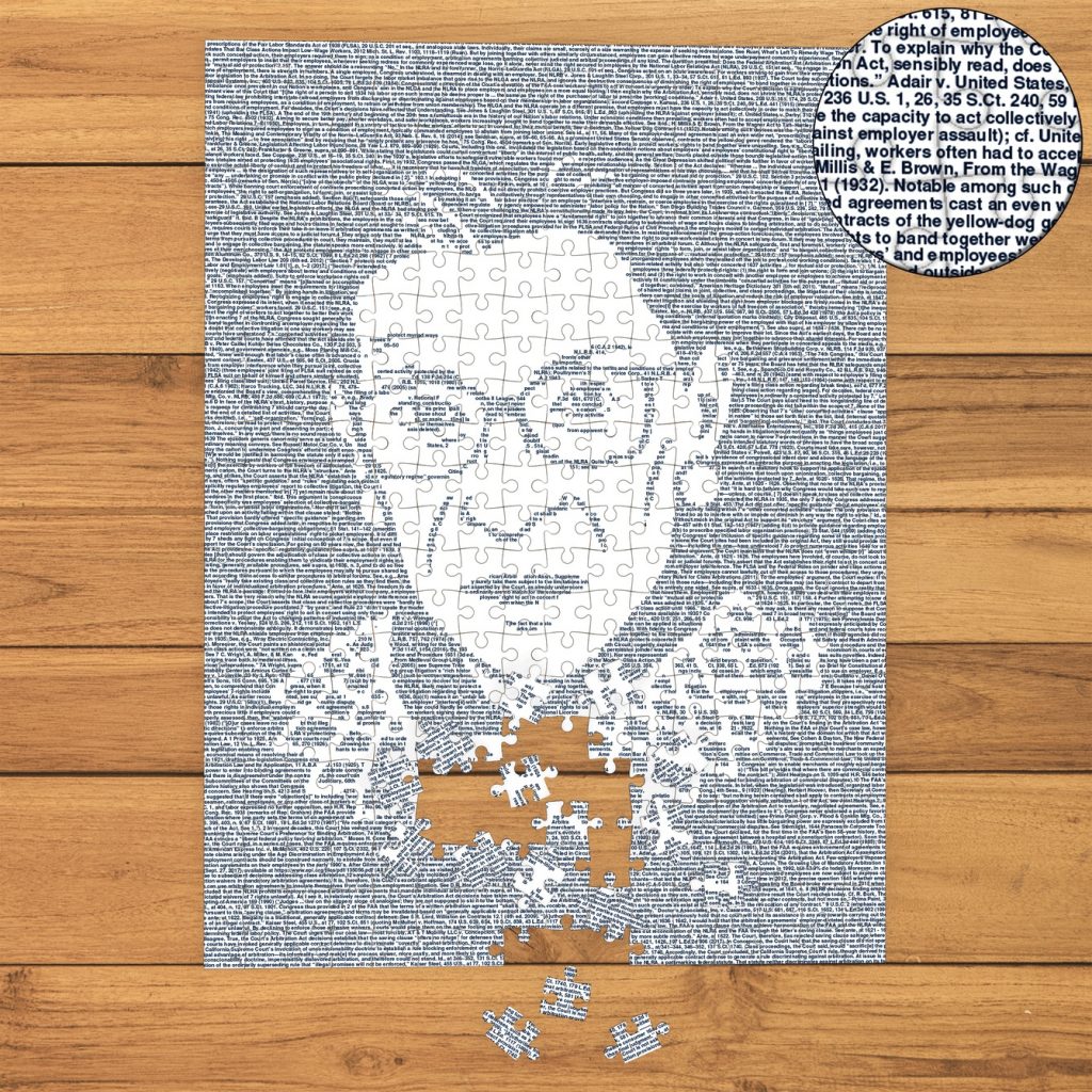 Political gifts for women: Puzzle made up of all the RBG dissents, Litographs