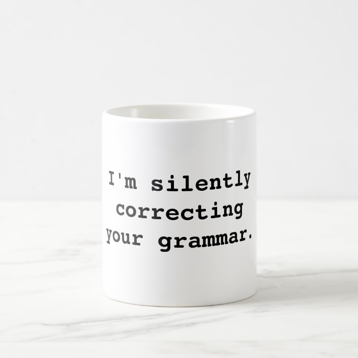 50+ cool gifts under $15 for men and women: Grammar nerd mug