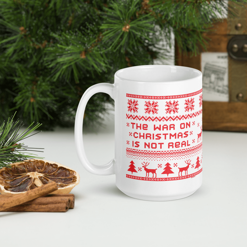 The war on Christmas is not real: Mug from Tiny Werewolves