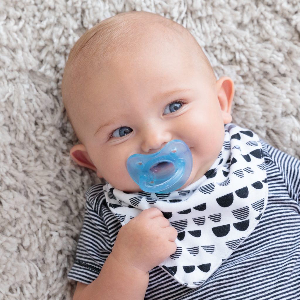 Chicco makes feeding and soothing products like these orthodontic pacifiers that make terrific practical baby gifts (sponsor)