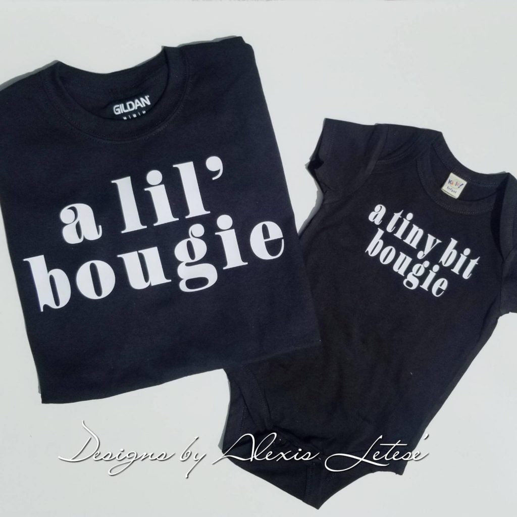 Funny baby gifts: Bougie mommy and me set from Alexis Letes