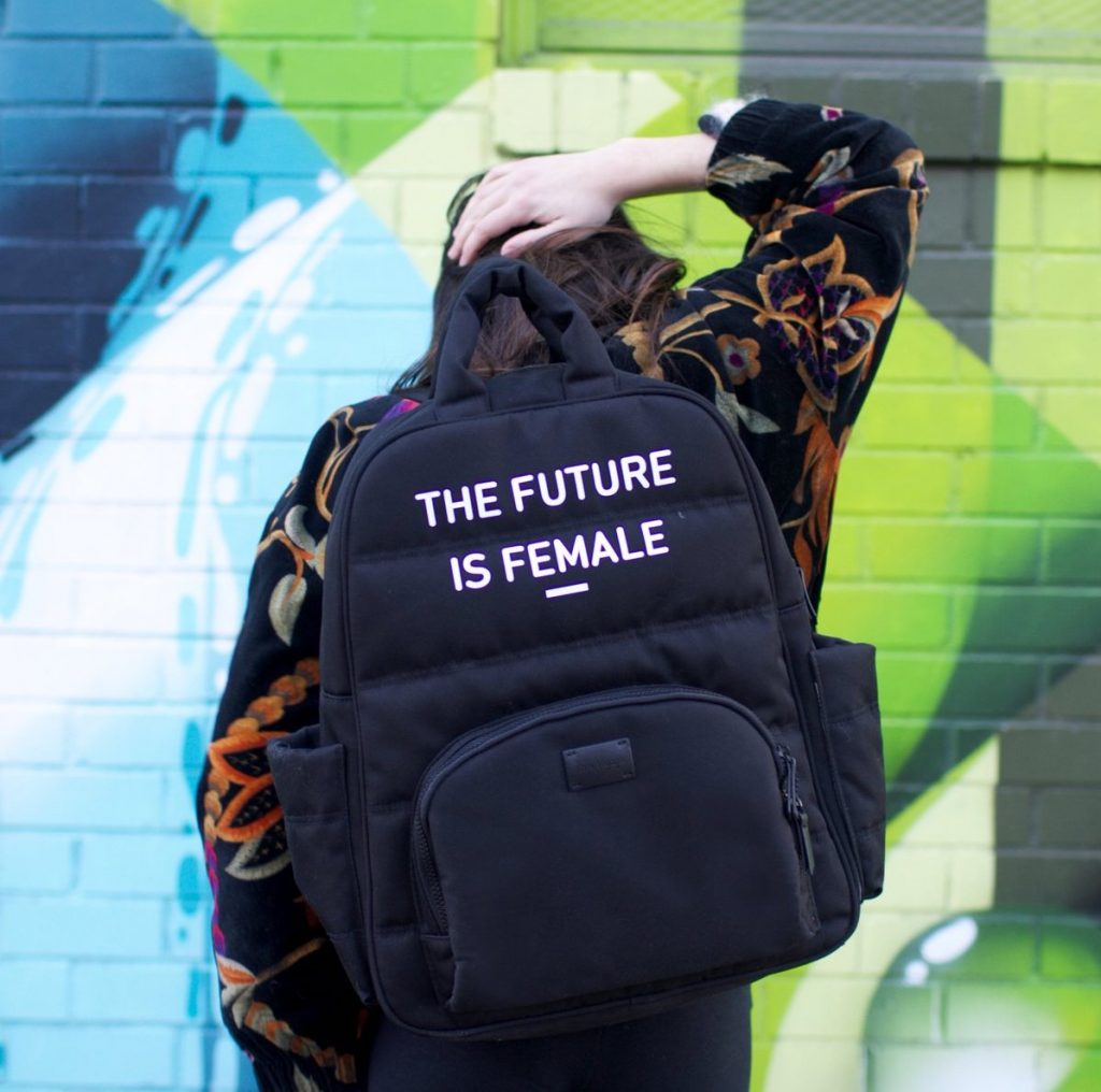 Best feminist baby gifts: Future is female diaper backpack from 7AM Enfant Best feminist baby gifts: Future is female diaper backpack from 7AM Enfant