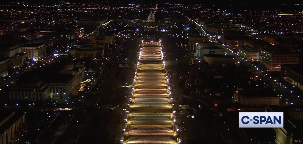 Inauguration activities for kids: Watch the lighting of the field of flags (via CSPAN)
