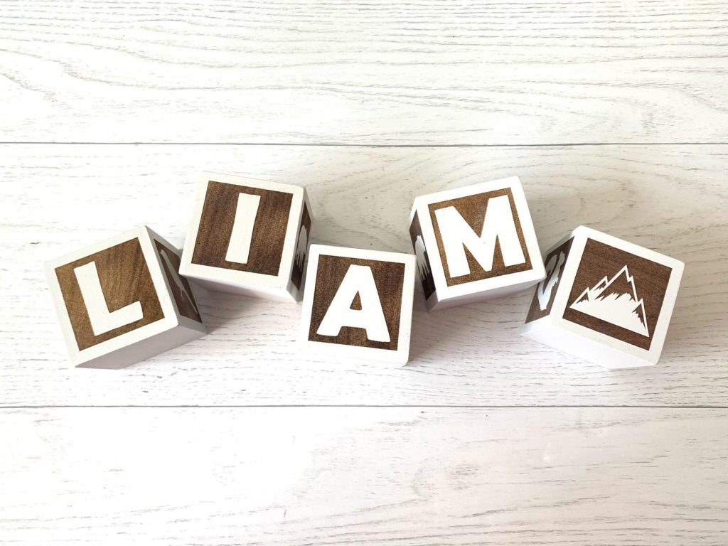 Best personalized baby gifts: Personalized wooden baby blocks from Little Blocks of Mine on Etsy