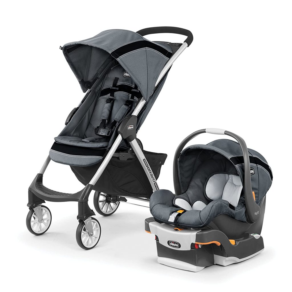 Best practical baby gifts: Chicco Bravo Travel system is a top-rated system and it's under $250, while some cost five times that!
