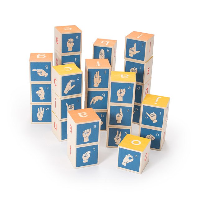 Unique baby gifts: ASL wooden blocks | Best Baby Shower Gifts 2021